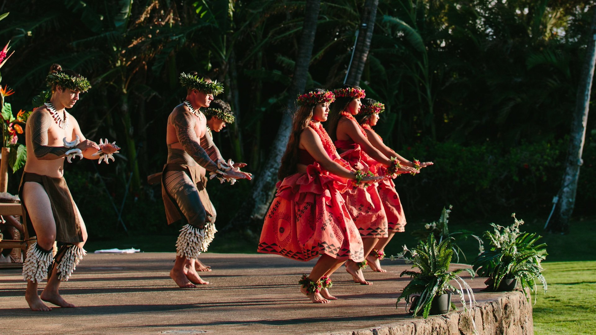 Dancers performing a Luau