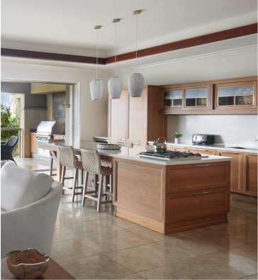 Kitchen area of suite