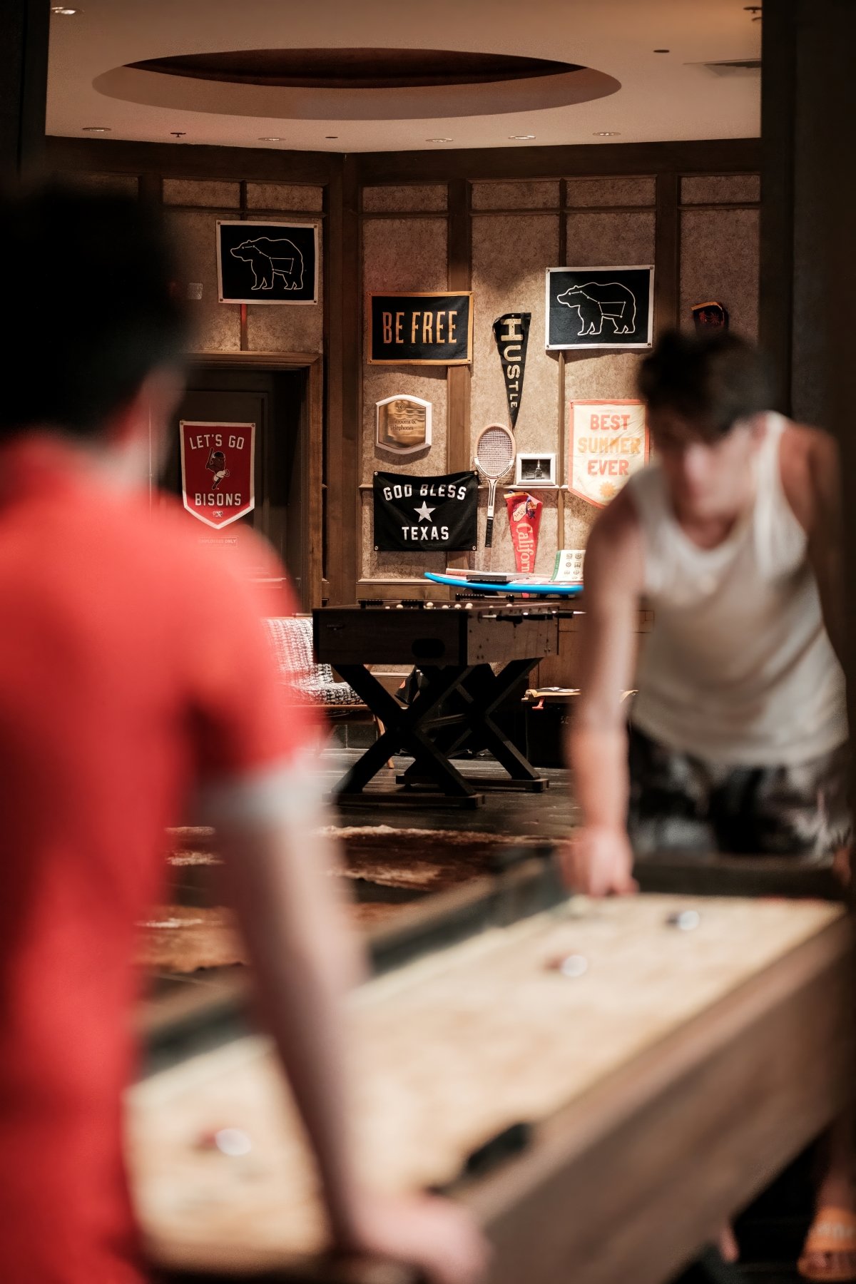 the cave shuffleboard