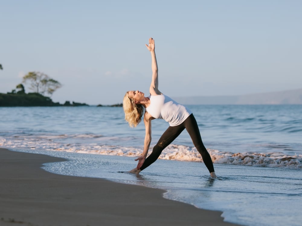 beach yoga