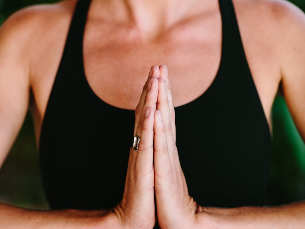 yoga prayer hands