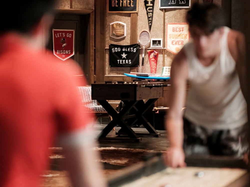 the cave shuffleboard