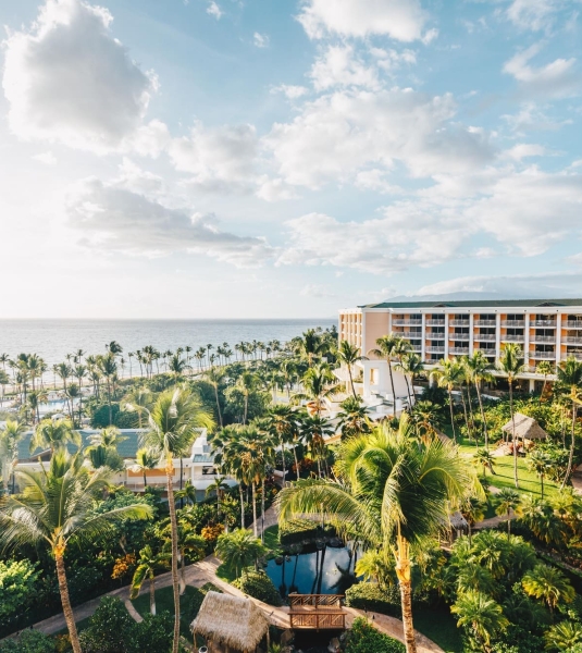 view overlooking the Grand Wailea resort