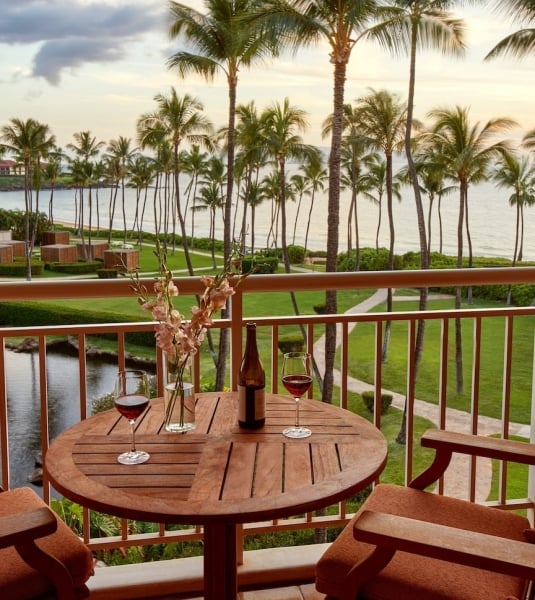 The view of the ocean from a Lanai room balcony